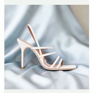 New STAUD Anthropologie Anise 9.5 Strappy Wedding Bridal Leather Sandal Stiletto